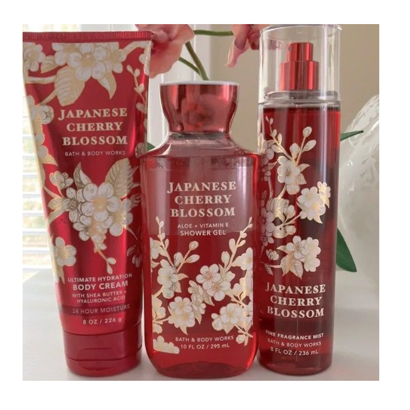 Japanese Cherry Blossom Gift Set - 3 Piece Main Image